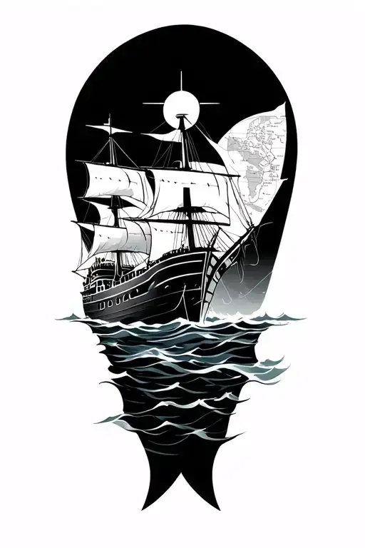 Shipwreck With Map Symbolizing