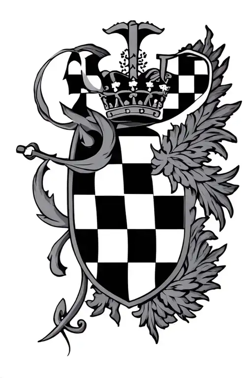 Croatian Grb Flag