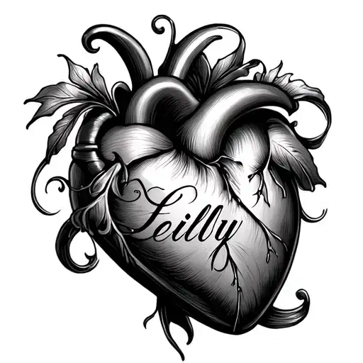 Heart With Lilly Name Written