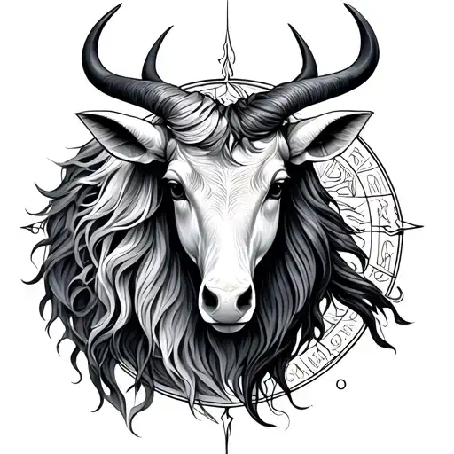 Virgo And Taurus Zodiac Symbol