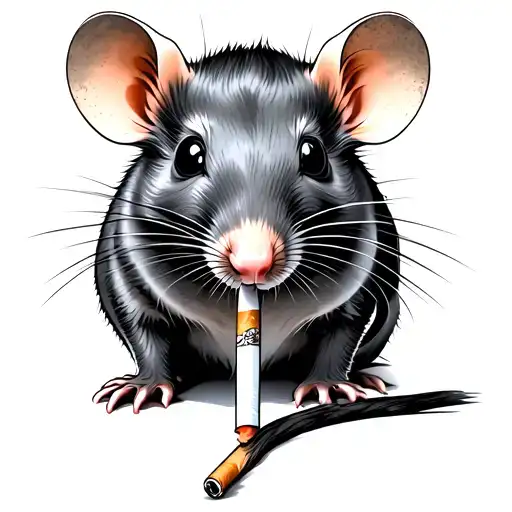 Rat Smoking Cigarette