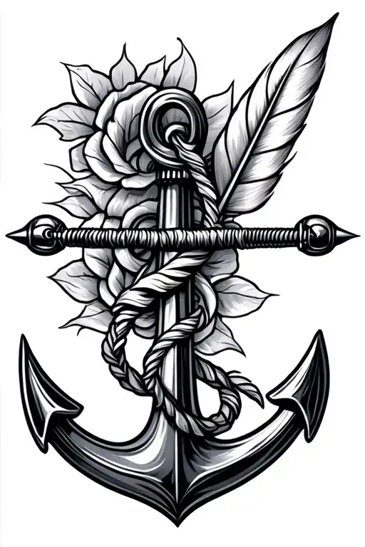 Anchor And Quill Pen