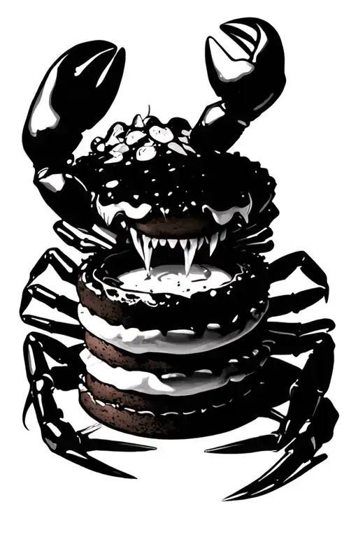 Crab Eating A Debbie Cake