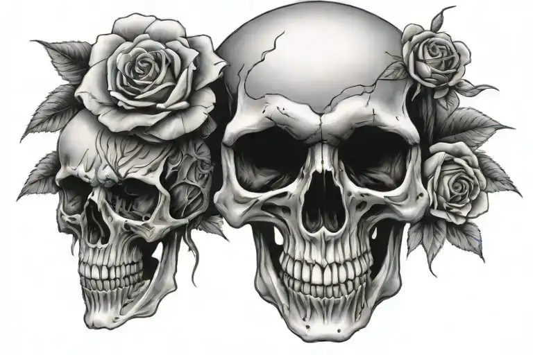 Skull And Rose