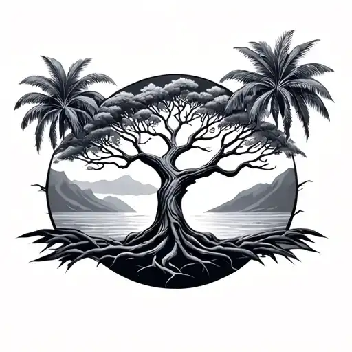 Tenerife With A Tree Of Life