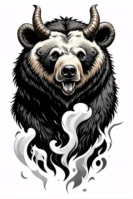 Bear With Horns