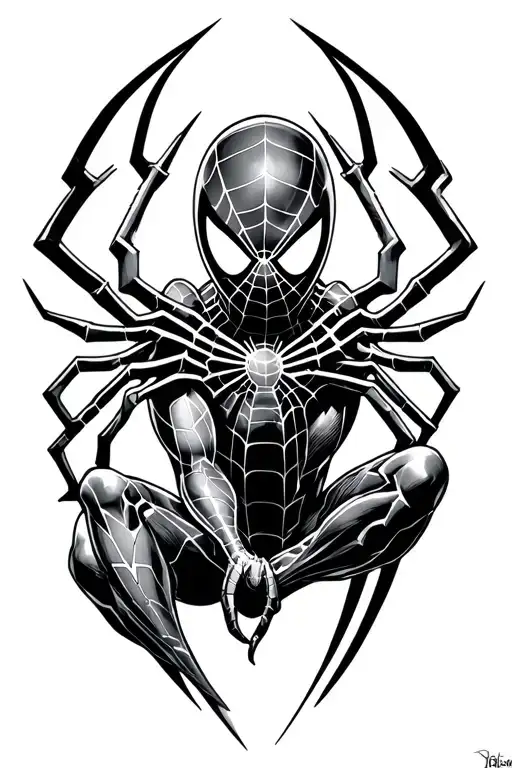 Cyber Sigilism Tattoo Spider-man Inspired
