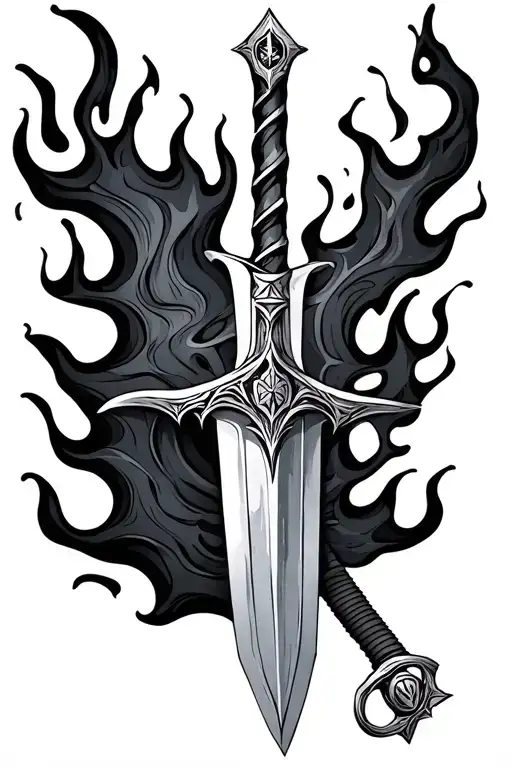 Sword With Flames