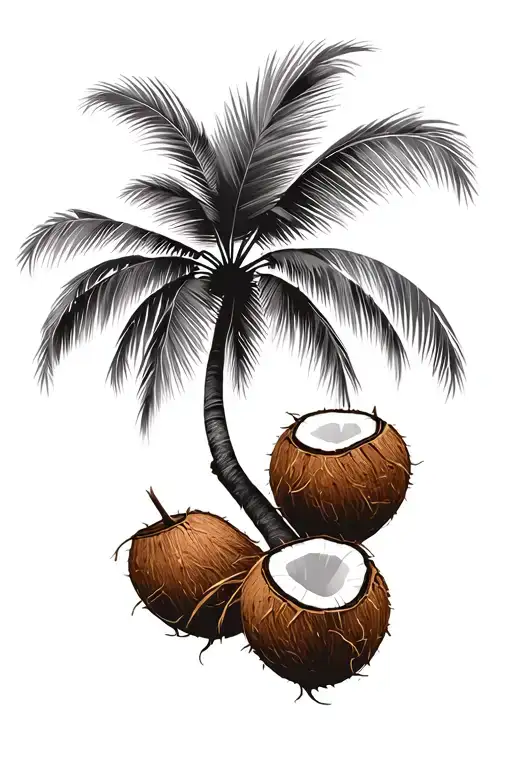 Palm Tree With Coconuts