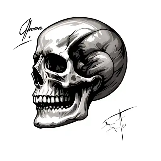 Skull Haning On Skin