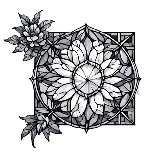 Stained Glass Tattoo Design