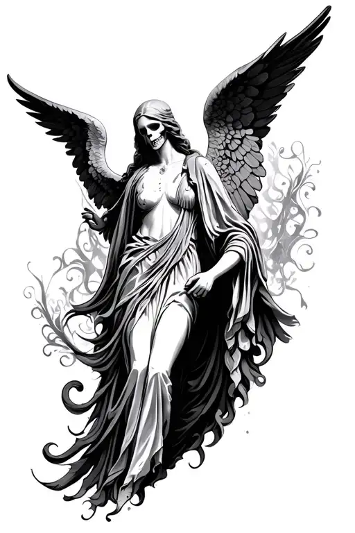 Half Sleeve Of Angel Of Death