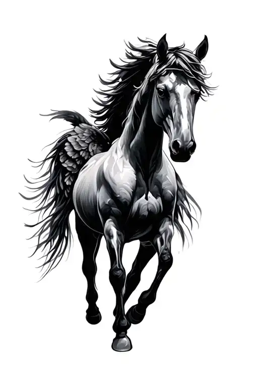 Feathers And Pegasus Horse