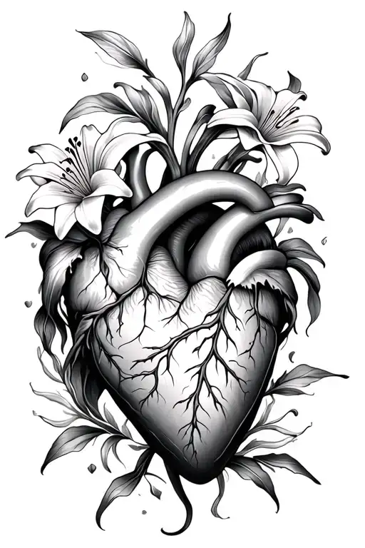 Lily Flower Wrap Around Suffering Lively Heart