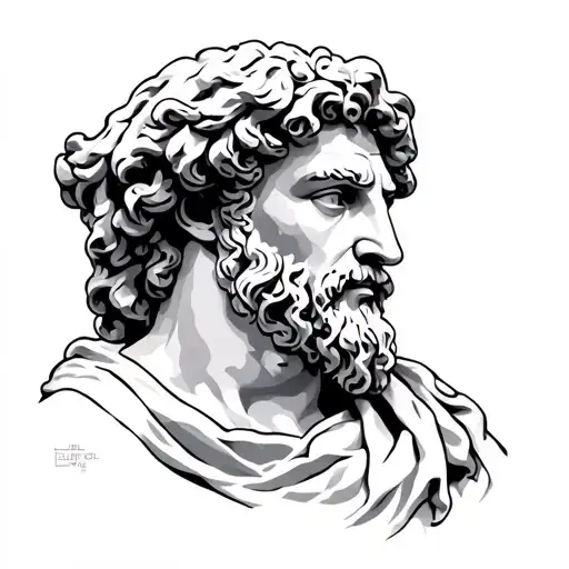 Marcus Aurelius And Socrates Greek God