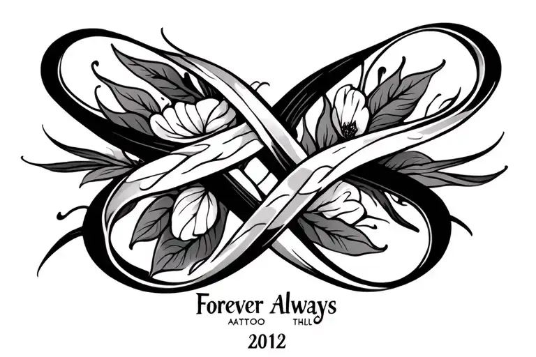 Infinity Symbol With Forever Always And Date