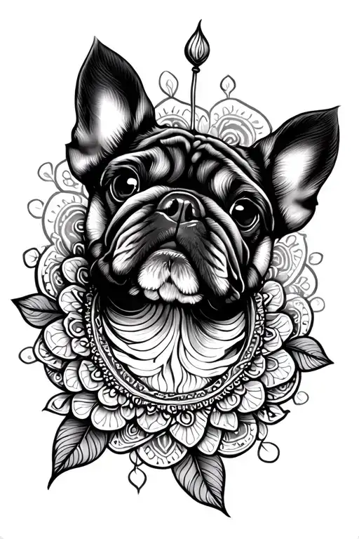 Mops Mit Mandala Design Incorporating