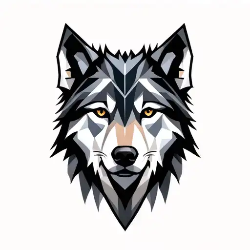 Wolf Face Geometric