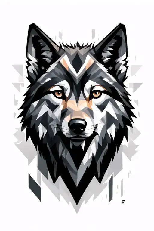 Wolf Face Geometric