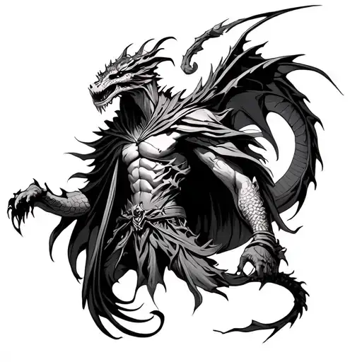 Reaper And A Dragon Behind Him