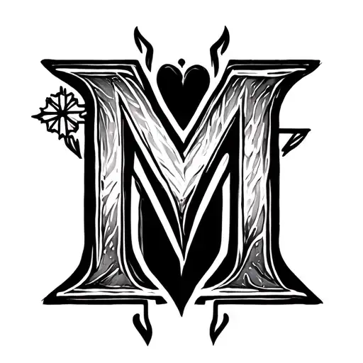 Coeur Flocon A M Letter