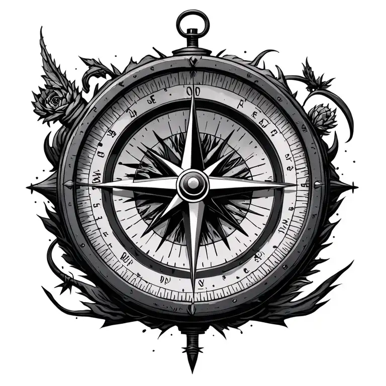 Reptar Compass Surrounded By Various