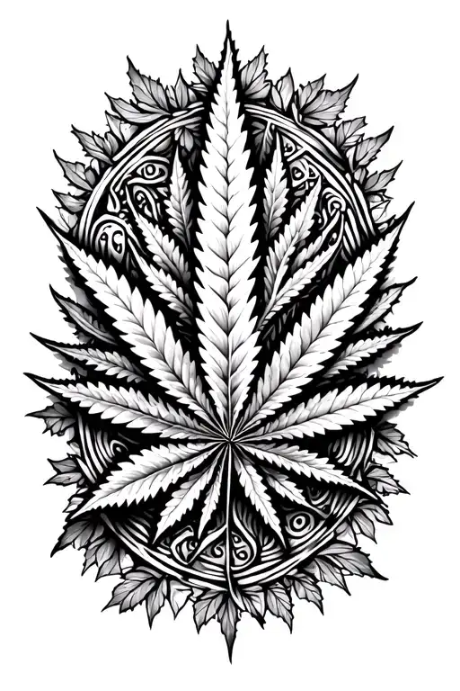 Cannabis Mandala Design