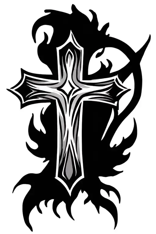 Cross Tattoo Simple