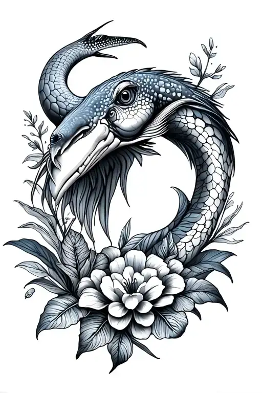 Organic Ocean Animals And Flora Knee Framing