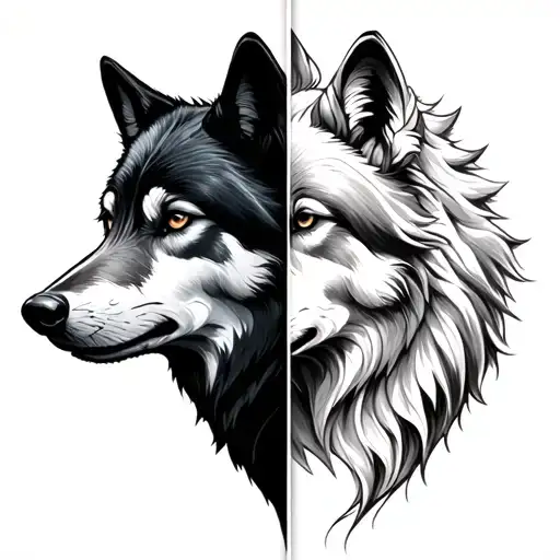 One Head Half Wolf Half Fix