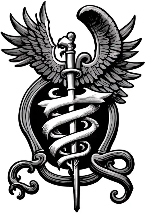 Roman Standard Depicting The Emblem Of Medicine