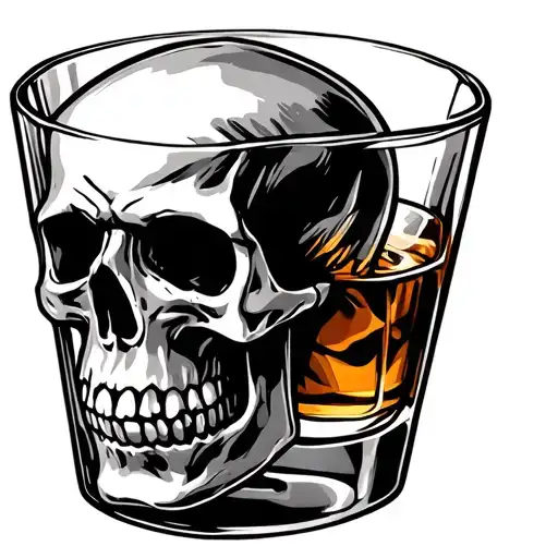 Skull Whiskey Glass