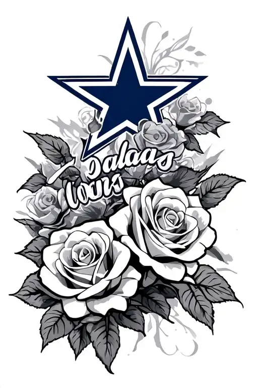 Dallas Cowboys And Roses