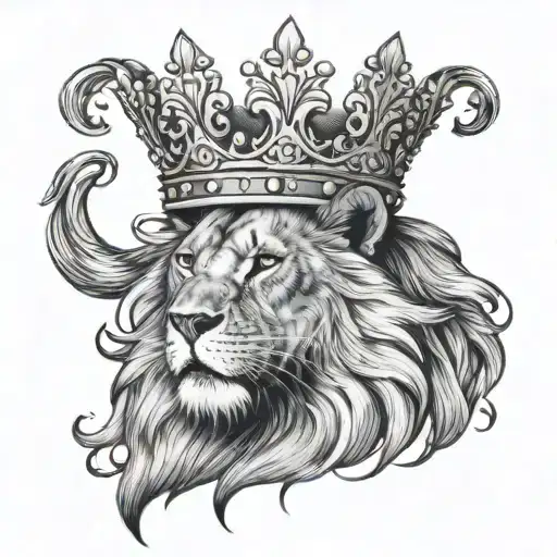 Lion Wearing A Crown