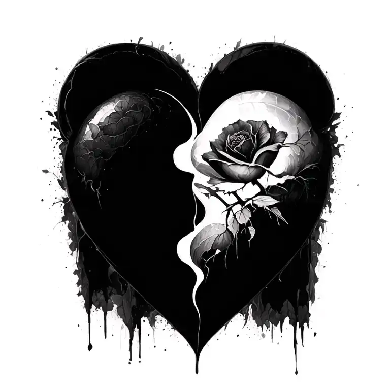 Digital Half -Hearted Coeur Followed By Ah The Second Part Of The Heart Imprint Digital