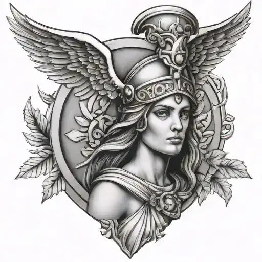Beautiful Athena With Shield
