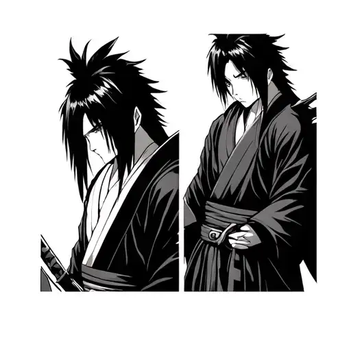 Simple Tattoo Incorporating Yu Yu Hakusho Ruroni Kenshin And Atla