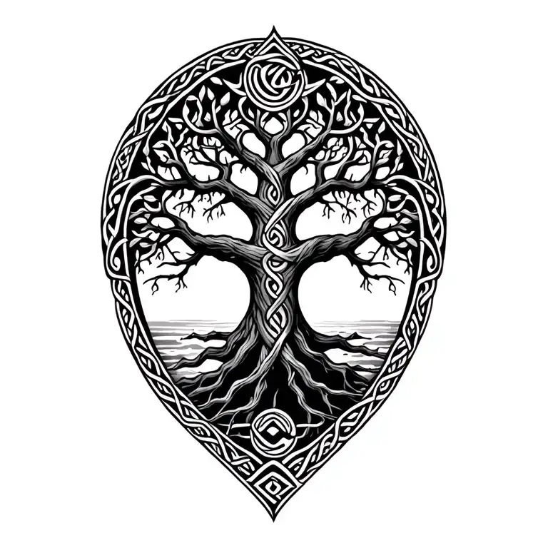 Tree Of Life With Celtic Knotwork
