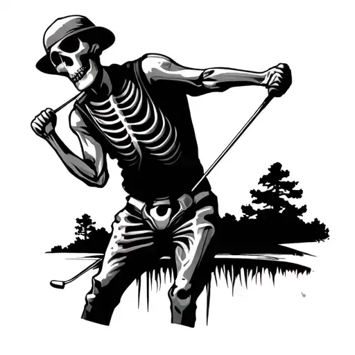 Skeleton Golfer