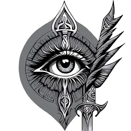 Eye Of Ra With A Scimitar