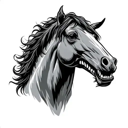 Laughing Horse Without Teeth