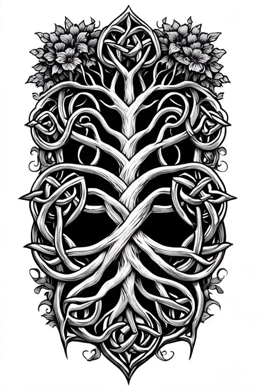 Tree Of Life With Celtic Knotwork Intertwined