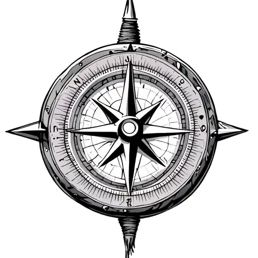 Compass Pointing North