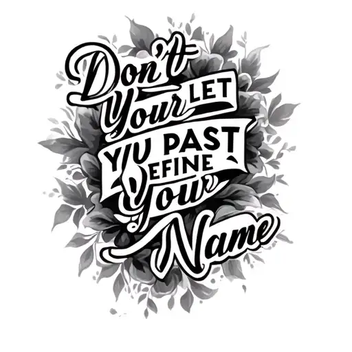 A Quote That Says Don't Let Your Past Define Your Name