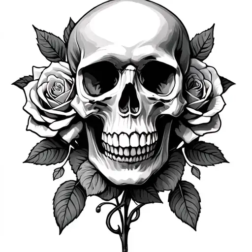 Skull And Roses Growing