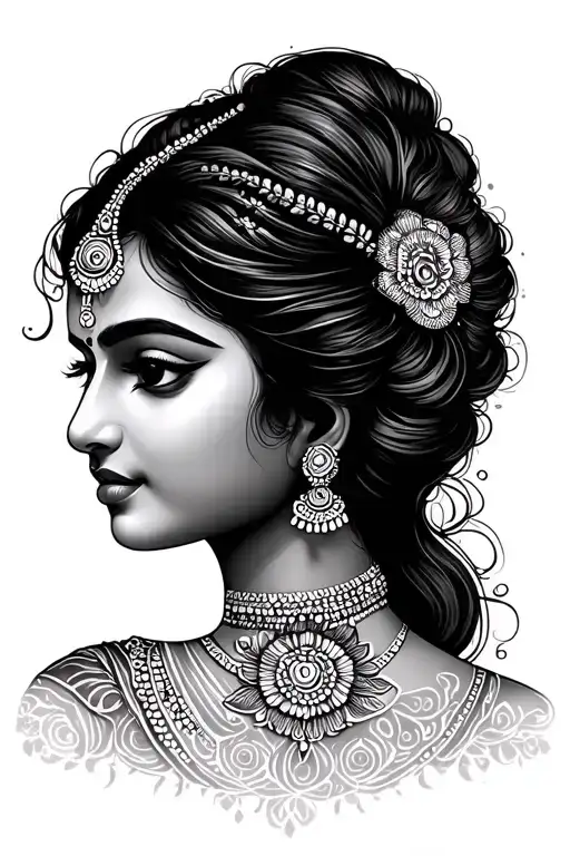 Small Creative Female Tattoo For Sreelakshmi On Back Neck