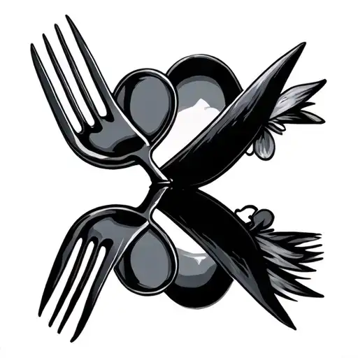 Fork And Mirror Reflecting