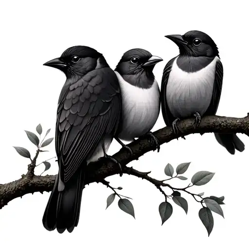 3 Birds In A Tree
