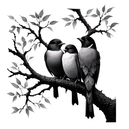 3 Birds In A Tree