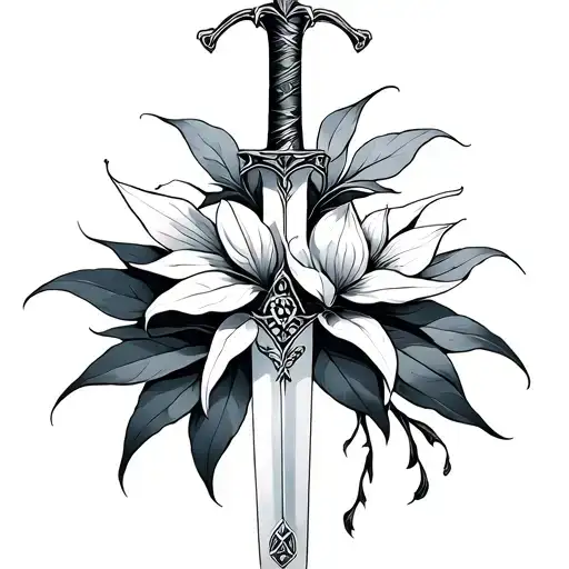 A Kind Of Plant And Maybe Sword That Symbol Relax